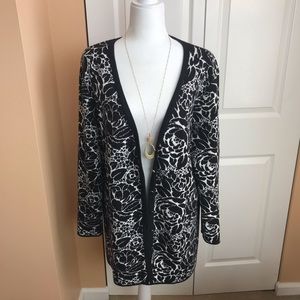 Isaac Mizrahi Long Cotton Knit Button Down Cardigan Size 1X EUC